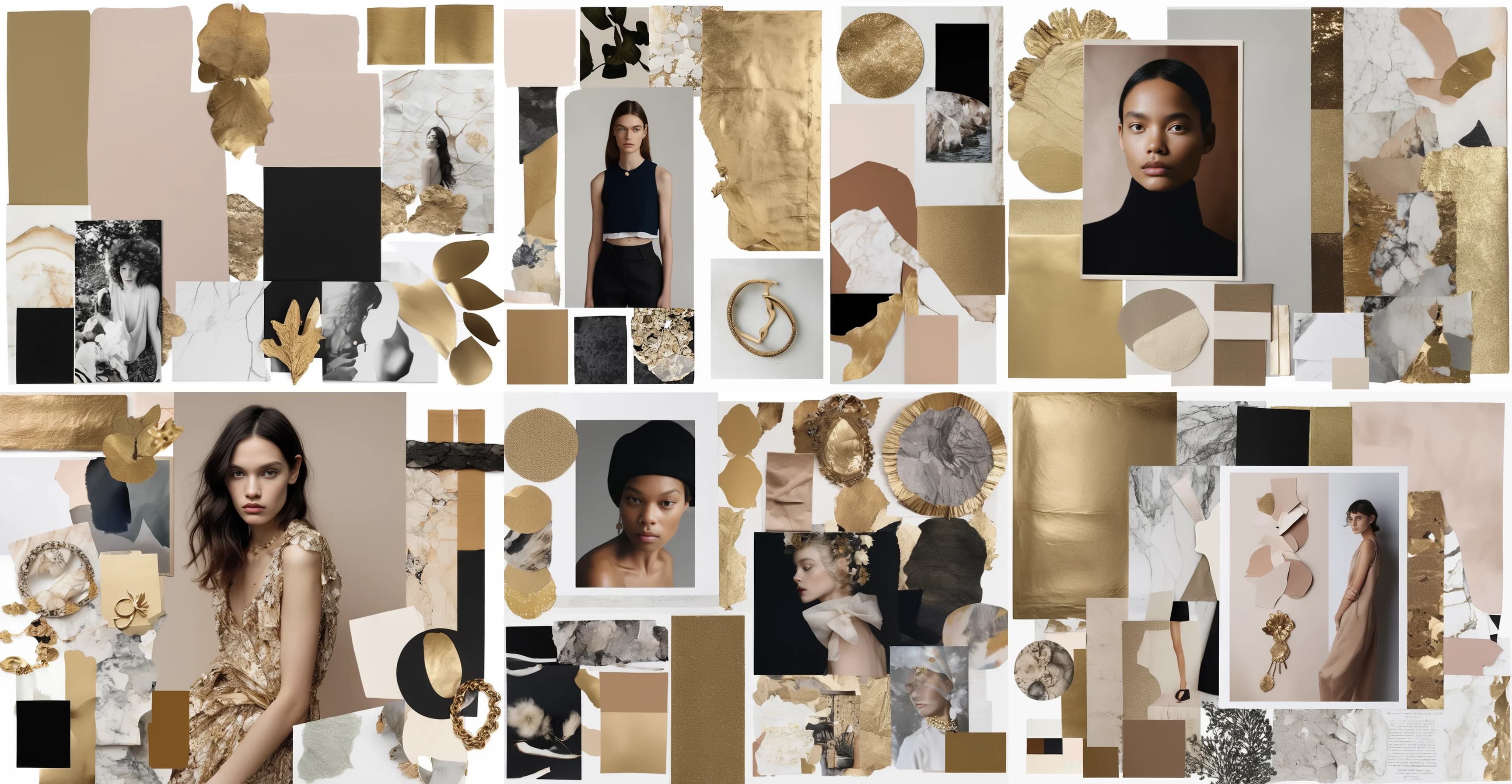 Moodboard de direction artistique - Planche d'inspiration visuelle pour projet créatif